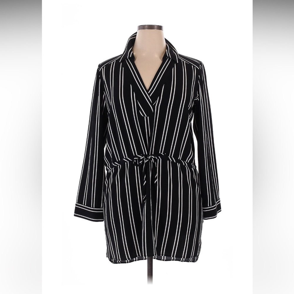 Joseph Ribkoff Black and White Striped Women's Top